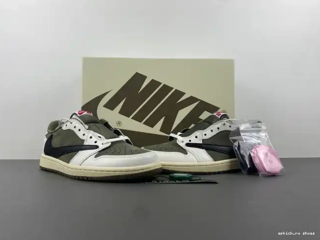 Cheap SCOTT OG AIR 1 JORDAN LOW DM7866-200 TRAVIS X MEDIUM OLIVE 0503